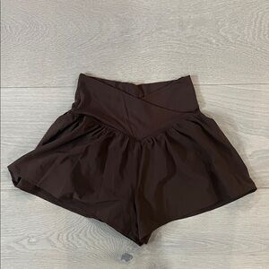 Brown Aerie Offline crossover shorts